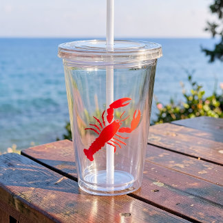 Verre En Acrylique homard rouge