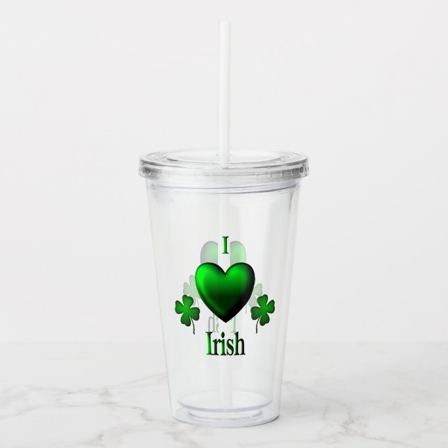 Verre En Acrylique I Heart Irish (Devant)