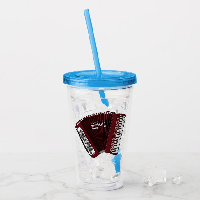 Verre En Acrylique Illustration d'accordion (Devant glace)