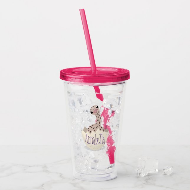 Verre En Acrylique Illustration d'autruche pour bébé à couver mignon (Devant glace)