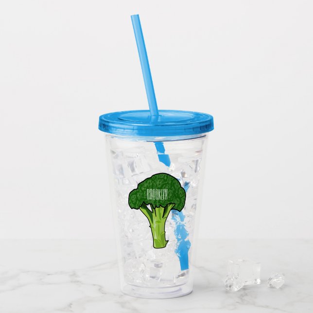 Verre En Acrylique Illustration de Broccoli (Devant glace)
