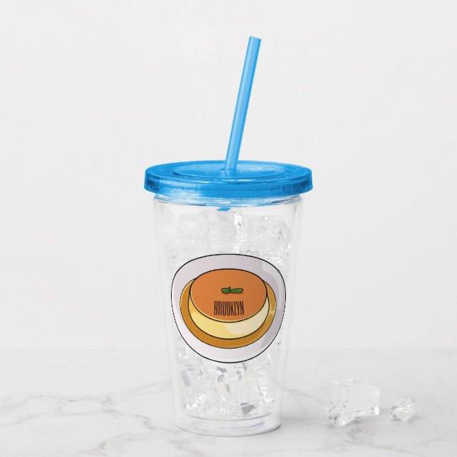 Verre En Acrylique Illustration de caramel de crème (Dos glace)