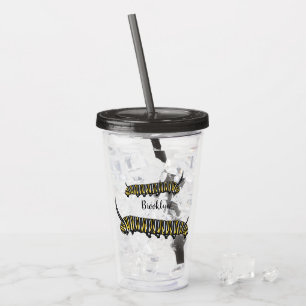 Verre En Acrylique Illustration de dessin animé de chenille monarque