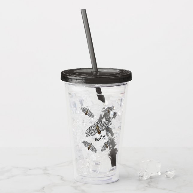 Verre En Acrylique Illustration de dessin animé de papillon géant léo (Devant glace)