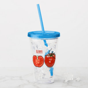 Verre En Acrylique Illustration de dessin sur la tomate