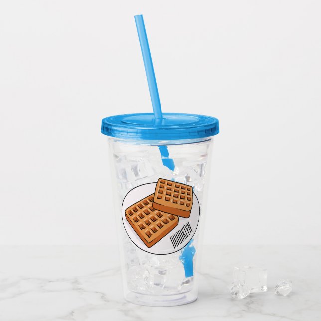 Verre En Acrylique Illustration de gaufre (Devant glace)