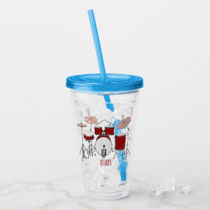 Verre En Acrylique Illustration de kit de batterie