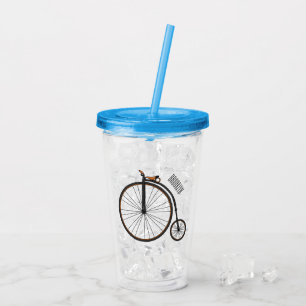 Verre En Acrylique Illustration de la bande dessinée de vélo à grande
