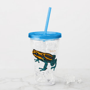 Verre En Acrylique Illustration de la grenouille à fléchettes de pois