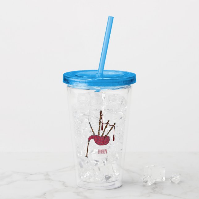 Verre En Acrylique Illustration de pipes (Dos glace)