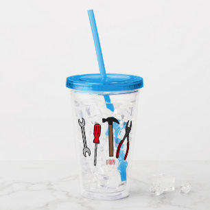 Verre En Acrylique Illustration des outils de menuiserie