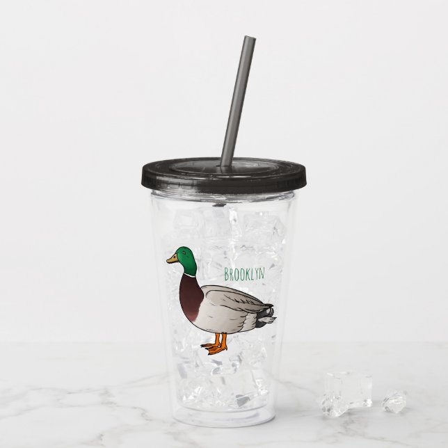 Verre En Acrylique Illustration du canard de Majard (Dos glace)