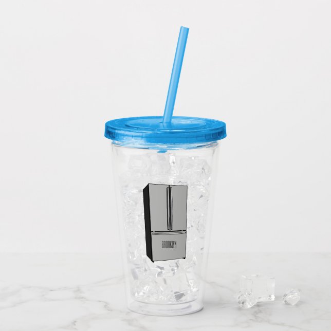 Verre En Acrylique Illustration du réfrigérateur de porte française (Dos glace)