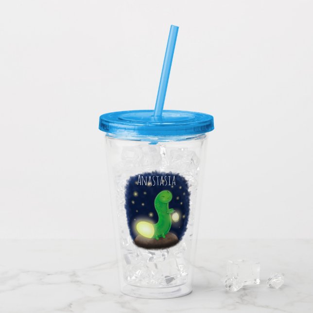 Verre En Acrylique Illustration du ver vert mou (Dos glace)