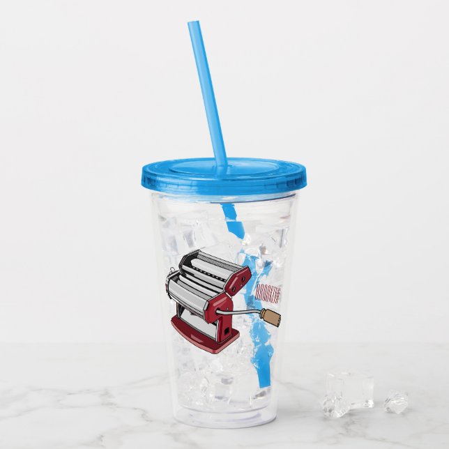 Verre En Acrylique Illustration d'un fabricant de pâtes alimentaires (Devant glace)