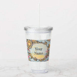 Verre En Acrylique Illustration peinte à la main Boisson Tumbler