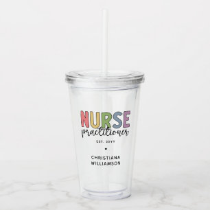 Verre En Acrylique Infirmière sur mesure Praticien NP Infirmière dipl