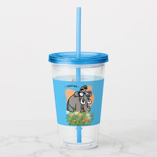 Verre En Acrylique inspirer l'éléphant (Devant)