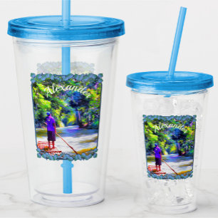 Verre En Acrylique Jamaïcain River Raft Ride J001