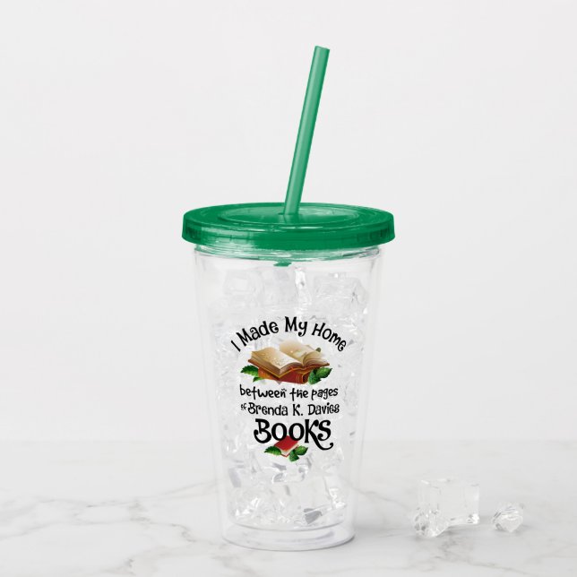 Verre En Acrylique Je vis entre les pages de Brenda K Davies Livres (Dos glace)