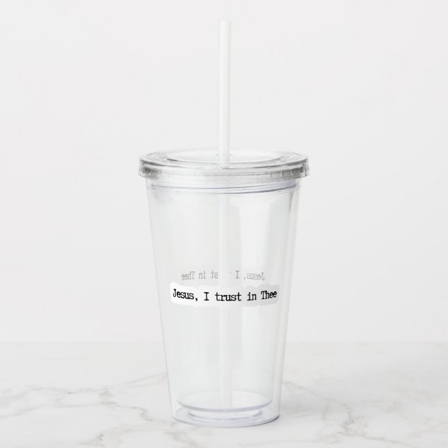 Verre En Acrylique Jesus I Trust In You Minimalist Clear Tumbler (Devant)