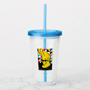Verre En Acrylique Johnny Bravo Pop Art Graphic