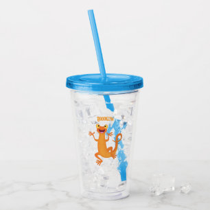 Verre En Acrylique Joli triton orangé joyeux