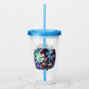 Verre En Acrylique Joueur de jeux vidéo