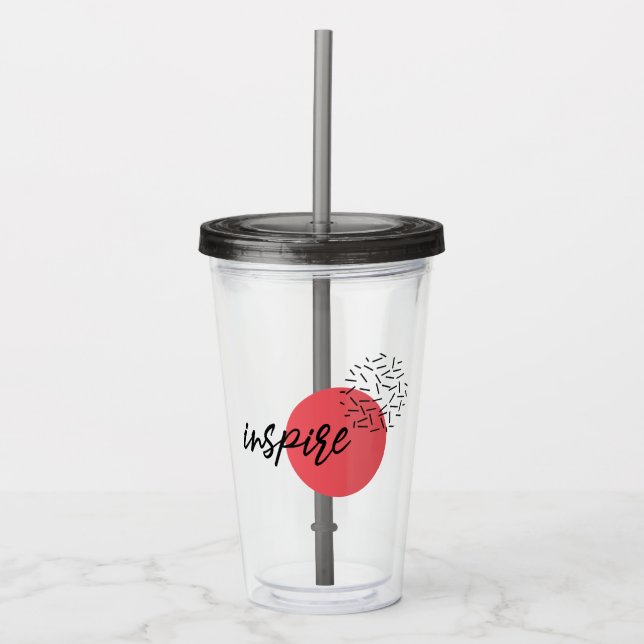 Verre En Acrylique Joueuse, mignonne, moderne, design simple d'Inspir (Devant)
