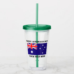 Verre En Acrylique Joyeuse fête de l'Australia Day fournit drapeau au