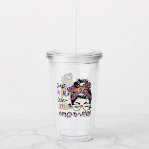 Verre En Acrylique Juste une fille qui aime Camp-o-ween Halloween C