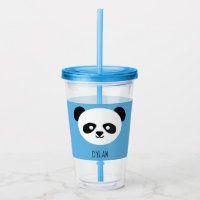 Kawaii Panda Cute Kids Blue Personnalisé