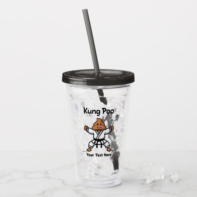 Verre En Acrylique Kung Poo Karate (Devant glace)