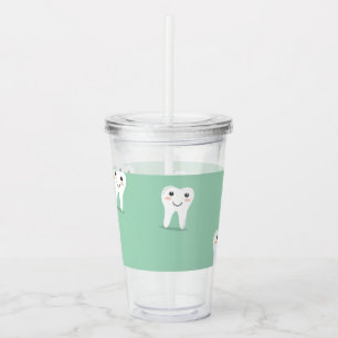 Verre En Acrylique La dent heureuse de Kawaii