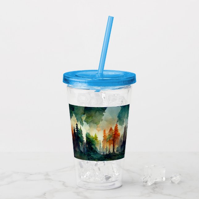 Verre En Acrylique La forêt (nature) (Dos glace)