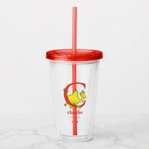 Verre En Acrylique L'ABC de Dr Seuss : Lettre C - Blanc Ajoutez vot