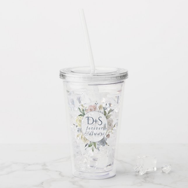 Verre En Acrylique Lac Misty | Dusty Floral Toujours pour toujours Mo (Devant glace)