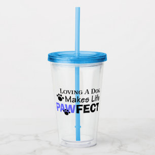 Verre En Acrylique L'amour d'un chien rend la vie impacté Tumbler acr