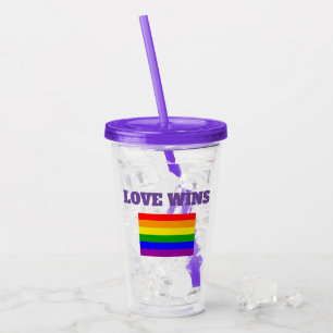 Verre En Acrylique L'amour gay pride gagne