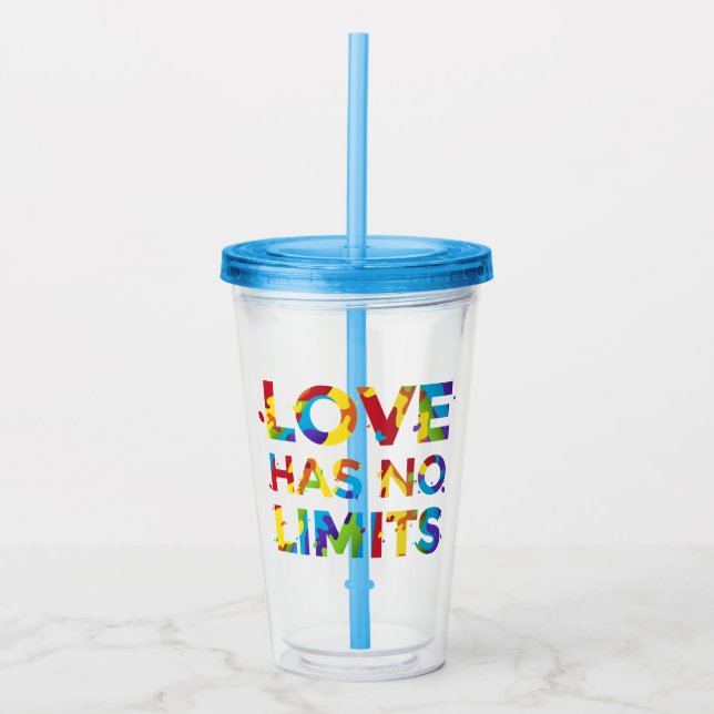 Verre En Acrylique L'amour n'a pas de limites (Devant)