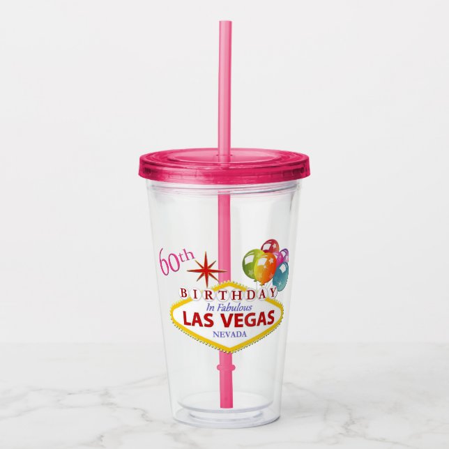 Verre En Acrylique Las Vegas 60e anniversaire Tumbler (Devant)