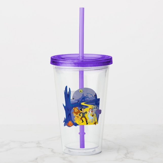 Verre En Acrylique L'Assistant D'Oz™ | Forêt hantée d'Halloween (Devant)