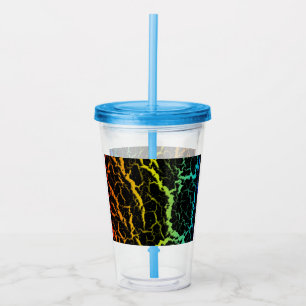Verre En Acrylique Lave de l'espace fissuré - Chaleur ROYCB