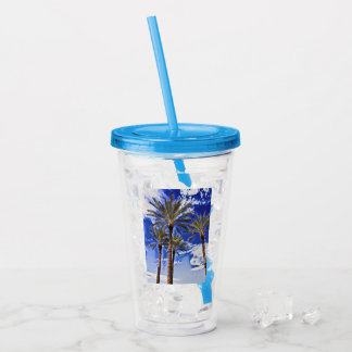 Verre En Acrylique Le ciel bleu des palmiers