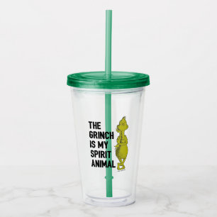 Verre En Acrylique Le Grinch est mon Animal Spirituel