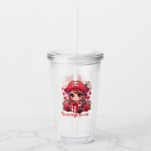 Verre En Acrylique Le magnifique pirate de la Saint Valentin