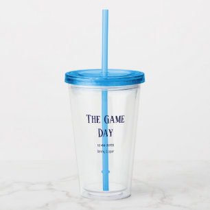 Verre En Acrylique le nom du match du club de football du jour de jeu