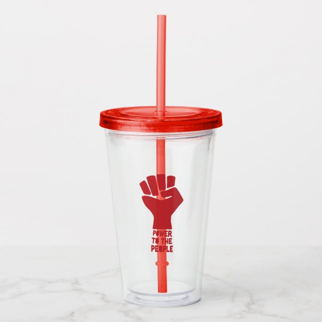 Verre En Acrylique Le pouvoir au peuple (Devant)