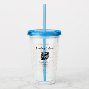 Verre En Acrylique Le site web mariage scanner code QR pour les détai