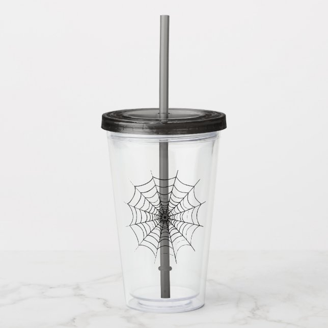 Verre En Acrylique Le Web d'un simple araignée (Devant)